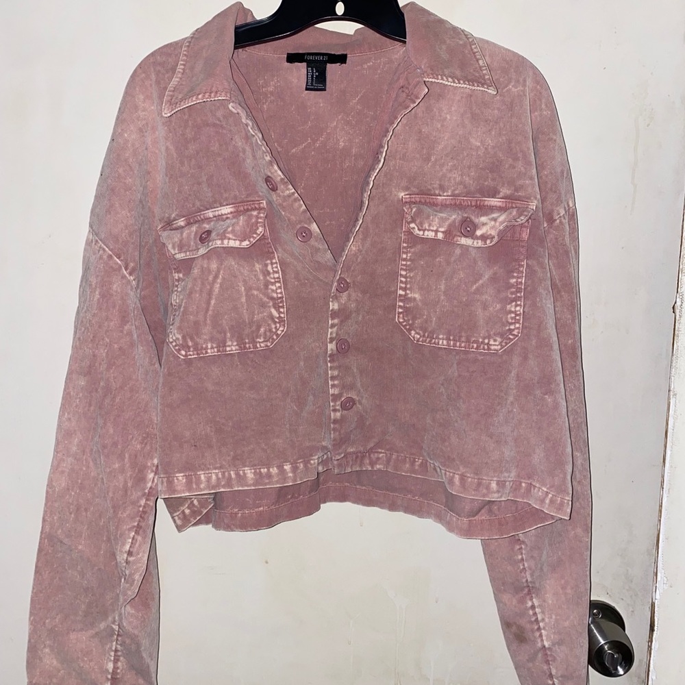 Pink Washed corduroy jacket